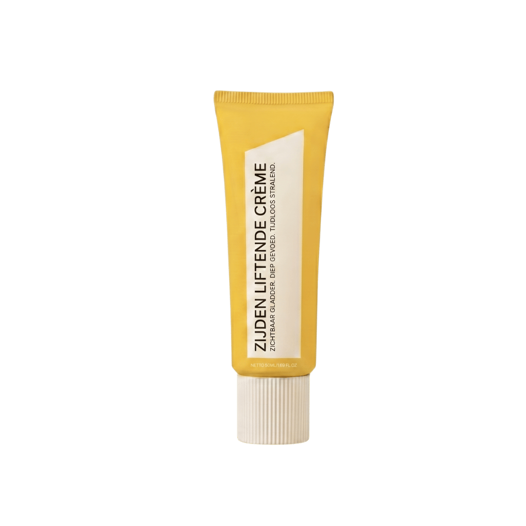 Zijden Liftende Crème in een gele tube voor een stevigere en gladde huid met liftend effect.