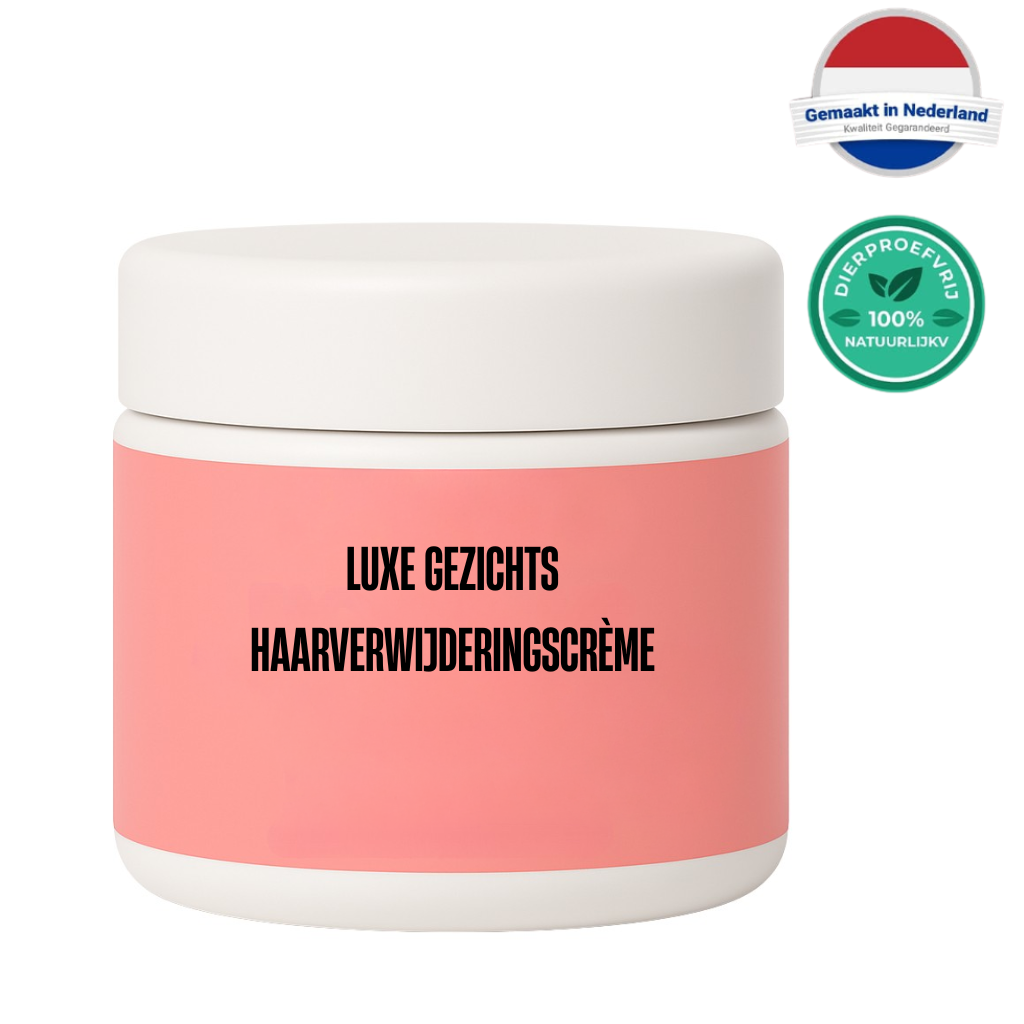 Luxe Gezichts-Haarverwijderingscrème in een moderne verpakking met een zachte, fluweelachtige finish.