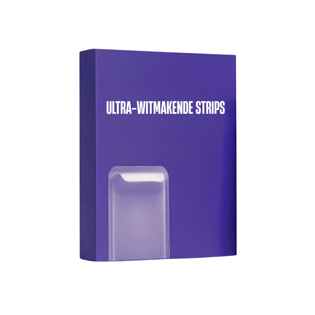 Verpakking van Ultra-witmakende strips voor een helderdere glimlach en verzorgde mondverzorging.