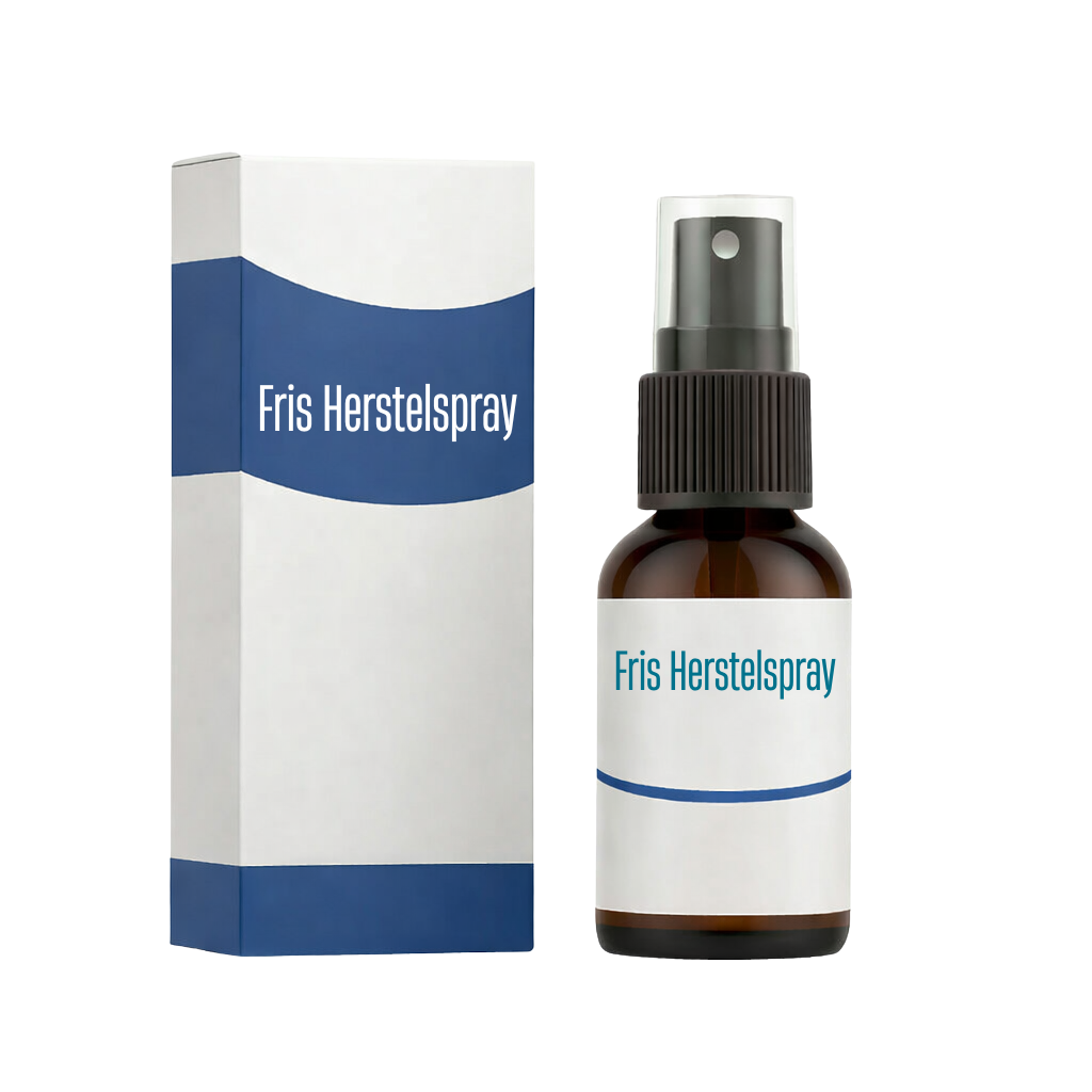 Fris Herstelspray product in a spray bottle and box designed for smoother skin appearance.