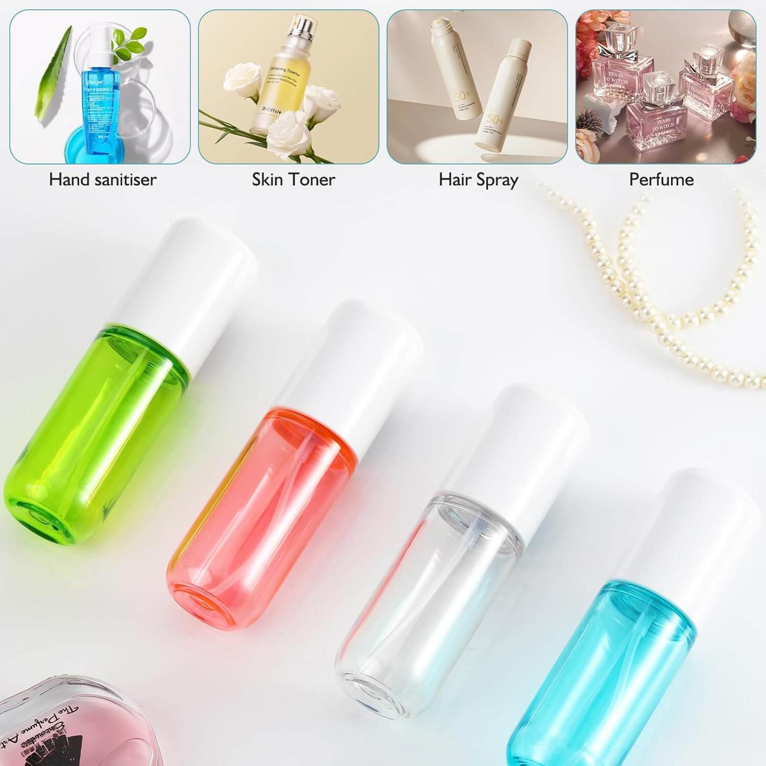 Jovyx TravelMist – Navulbare Mini Sprayflesjes in verschillende kleuren voor parfum, huidverzorging en desinfectie.