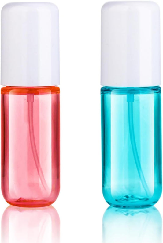 Jovyx TravelMist – Navulbare Mini Sprayflesjes in roze en blauw, handige hervulbare sprayflesjes voor onderweg.