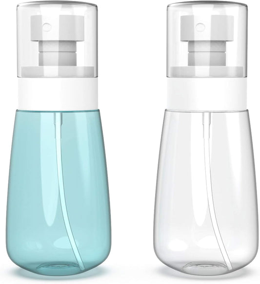 Jovyx MiniMist – Navulbare Reisspray, herbruikbare sprayflessen in helder en blauw, ideaal voor vloeistoffen onderweg.
