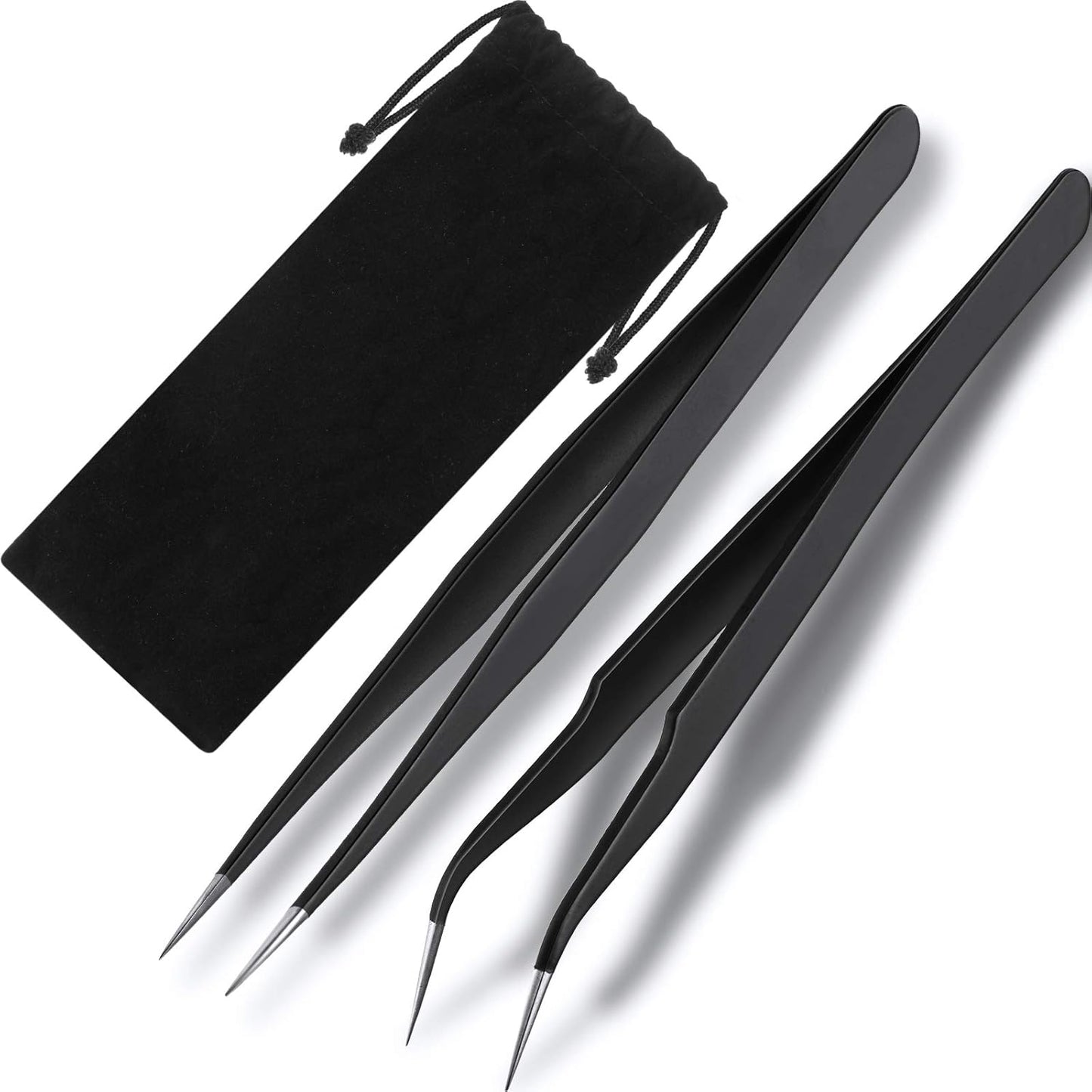 Jovyx Precisie Pincet Set – Recht & Gebogen Tip