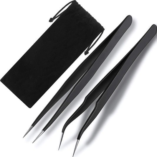 Jovyx Precisie Pincet Set – Recht & Gebogen Tip