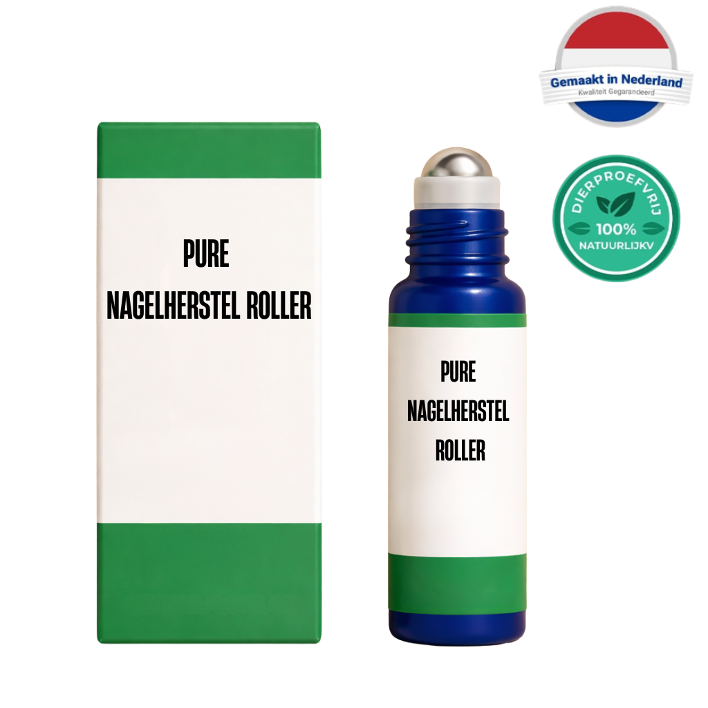 Pure Nagelherstel Roller in verpakking, ideaal voor gezonde en gehydrateerde nagels.