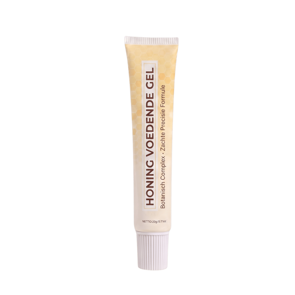 Premium Honing Voedende Gel in een tube met botanisch complex en zachte formule voor een frisse huid.