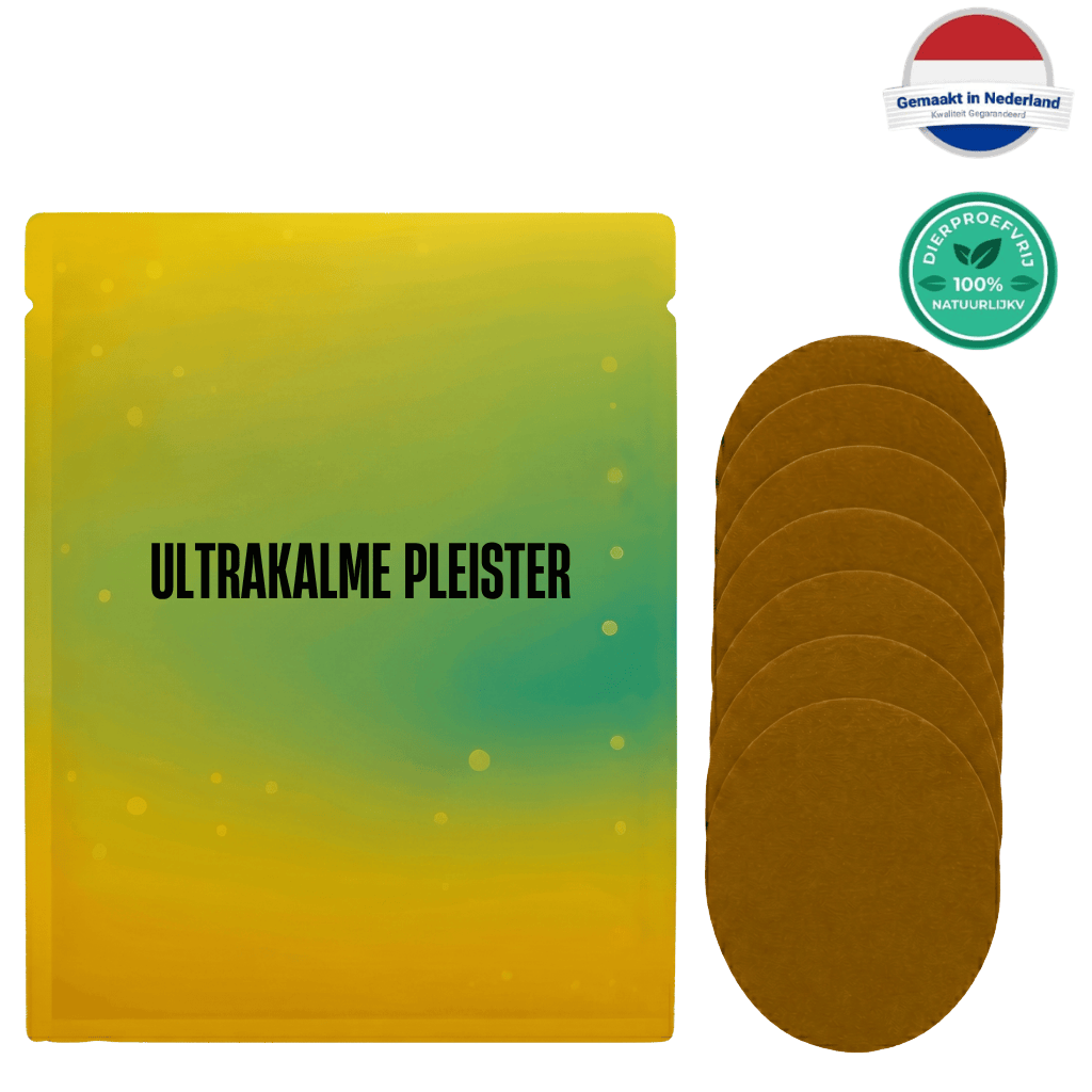 Ultieme kalmerende pleister verpakking met zes ronde pleisters, ontworpen voor een verzorgde look.