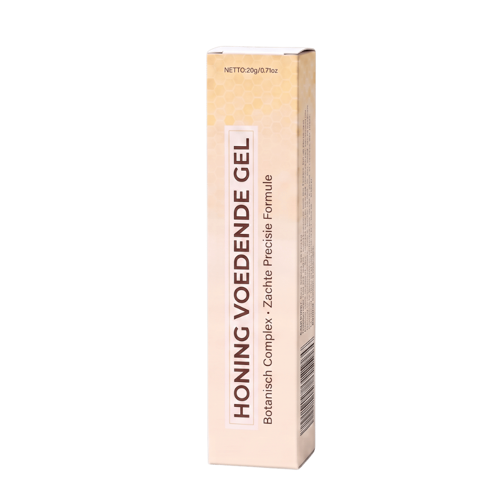 Premium Honing Voedende Gel verpakking met botanisch complex voor een frisse uitstraling.