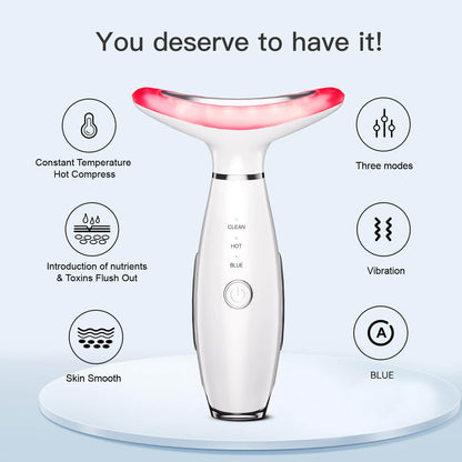 Jovyx Face & Neck Massager – Verstevigend Hulptool met verschillende massagefuncties voor huidversteviging.