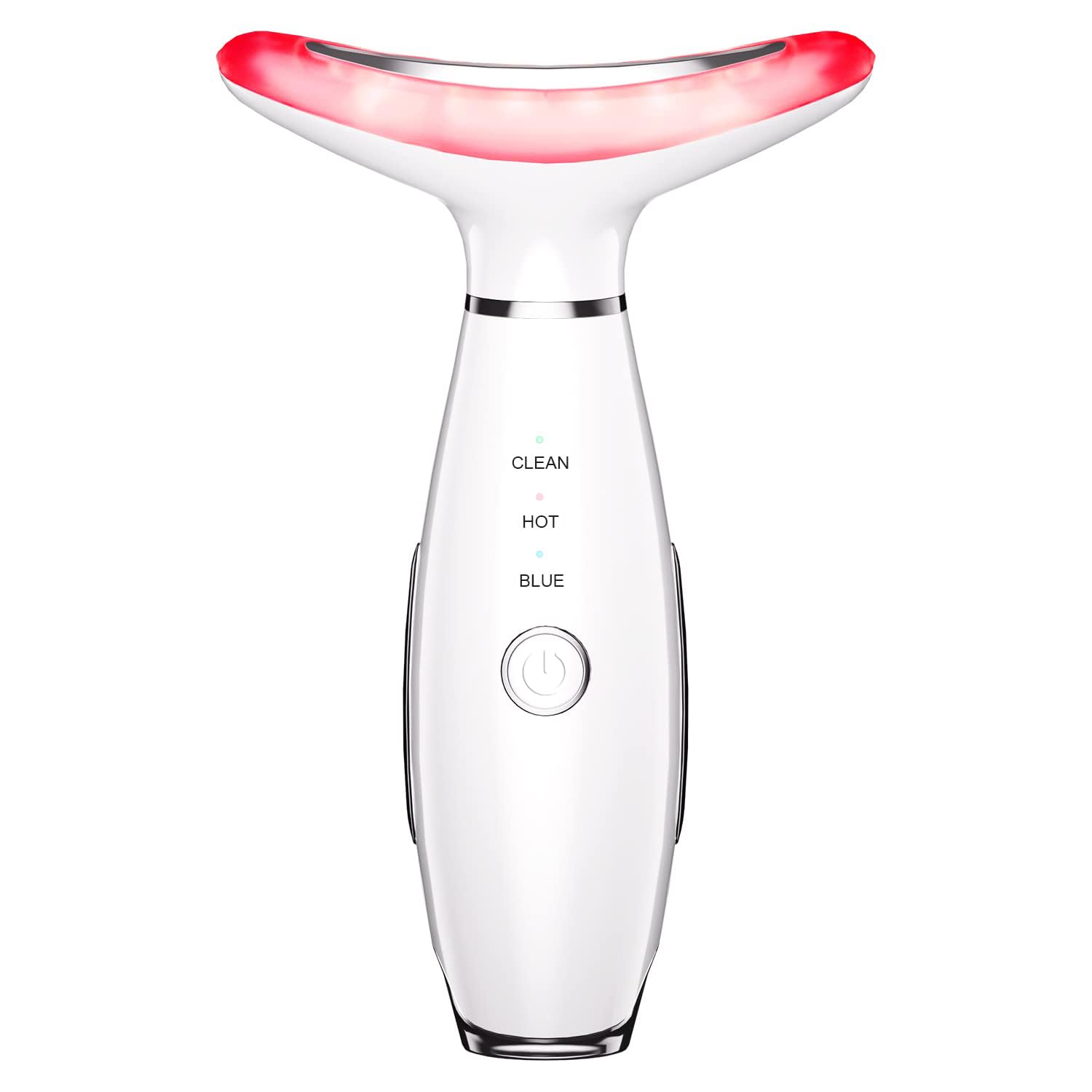 Jovyx Face & Neck Massager – Verstevigend Hulptool met LED-lampen voor huidversteviging en ontspanning.