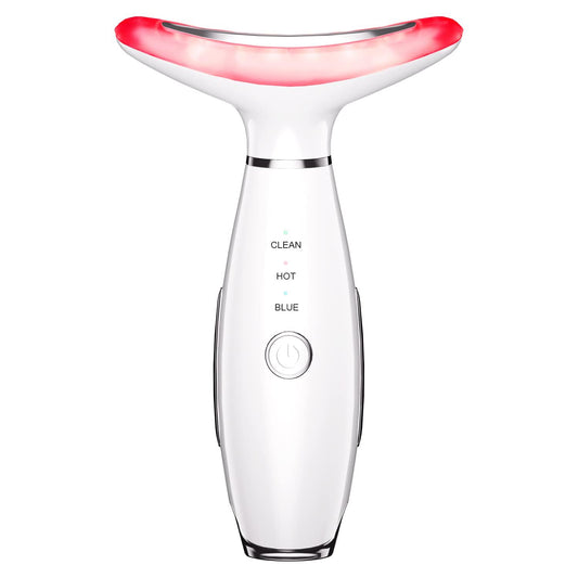 Jovyx Face & Neck Massager – Verstevigend Hulptool met LED-lampen voor huidversteviging en ontspanning.