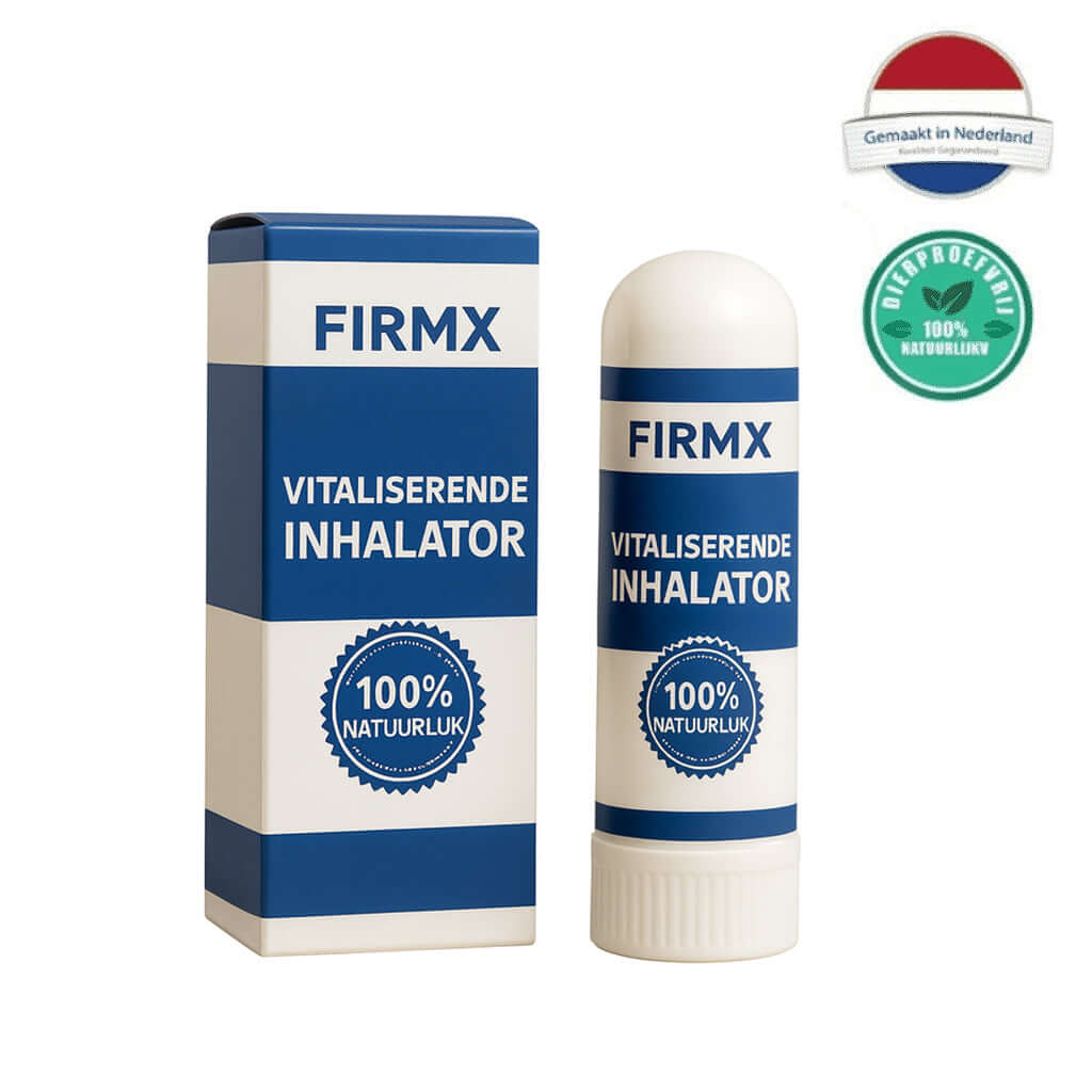 Jovyx Vitaliserende inhalator met verpakking, natuurlijk hulpmiddel voor een verfrissende aromamix.