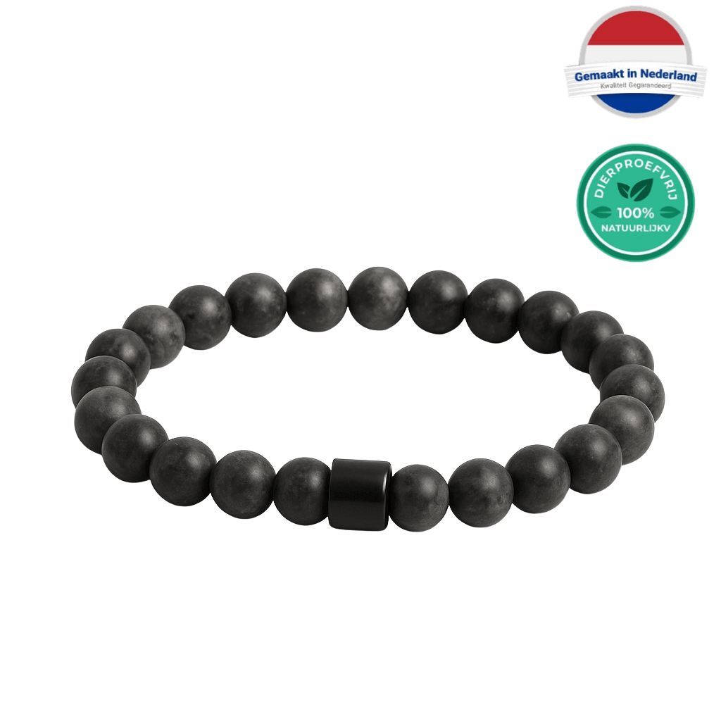 Premium Kalmerende Armband in zwart met een stijlvolle uitstraling en comfort voor elke gelegenheid.